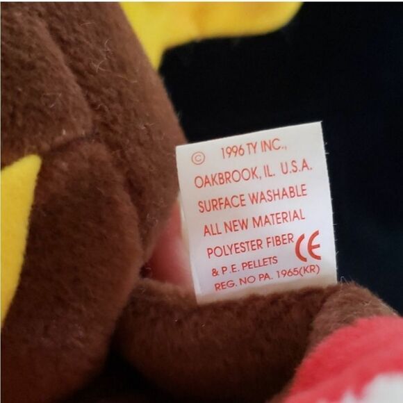 Vintage 1997 "Gobbles" Turkey Beanie Baby PE Pell - Picture 8 of 9